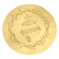 Koley's K398 gold scale paten with engraved Sacred Heart