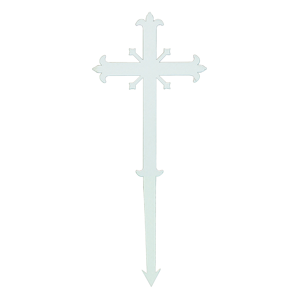 Koley's K4057 fleur-de-lis steel memorial cross