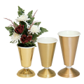 Koley's K474 polished brass vase with aluminum liner