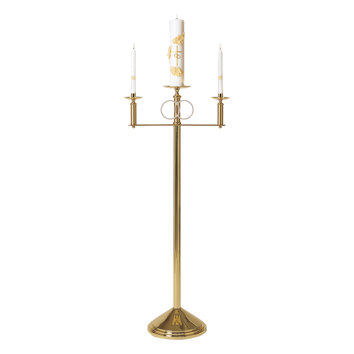 Koley's K476 brass floor wedding candelabra