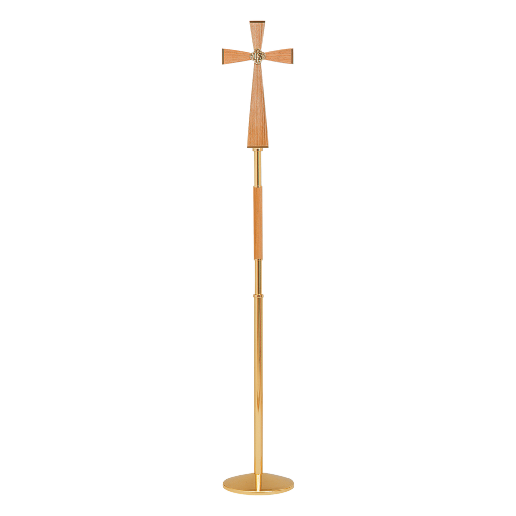 Koley's K490 brass and oak processional cross
