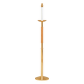 Koley's K491 brass and oak processional candlestick