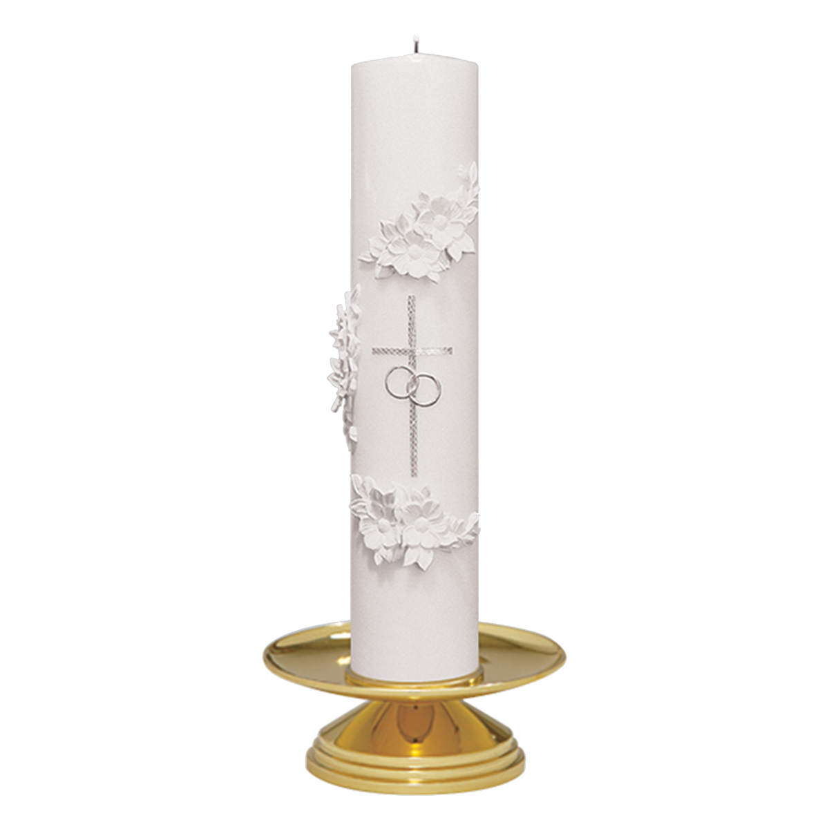 Koley's K497 bright brass wedding candle holder