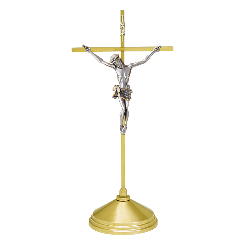 Koley's K525 satin brass crucifix