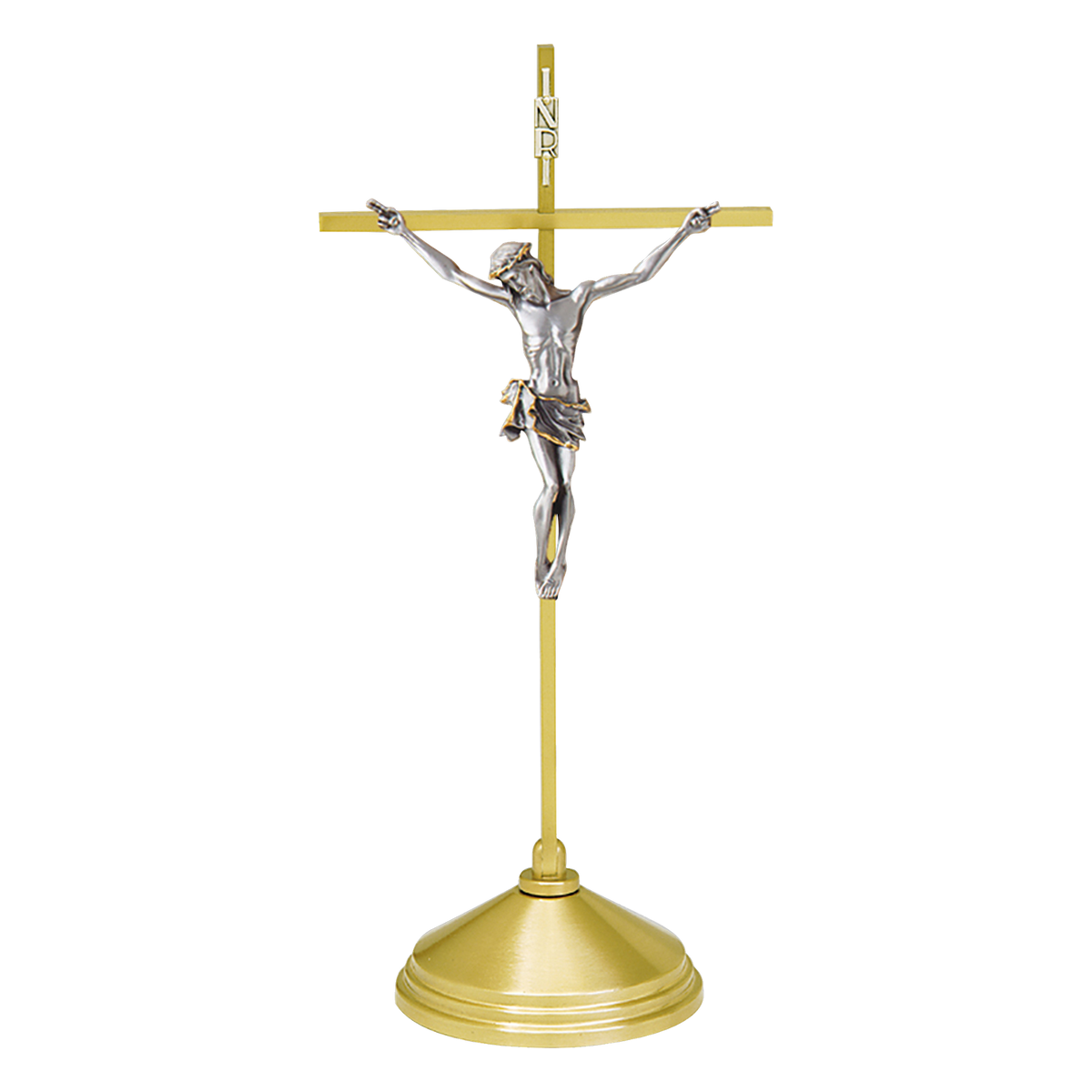 Koley's K525 satin brass crucifix