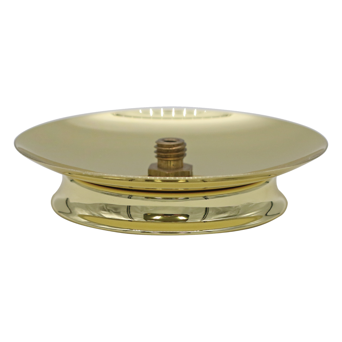 Koley's K527 low-profile brass candlestick with oil adaptor