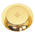 Koley's K548 gold plated paten pyx with zipper burse