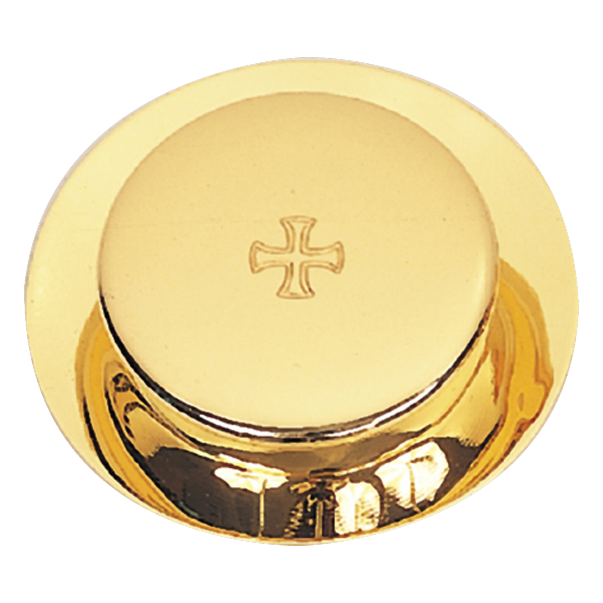 Koley's K548 gold plated paten pyx with zipper burse