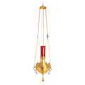 Koley's K585 gold plated hanging sanctuary lamp with silver accents