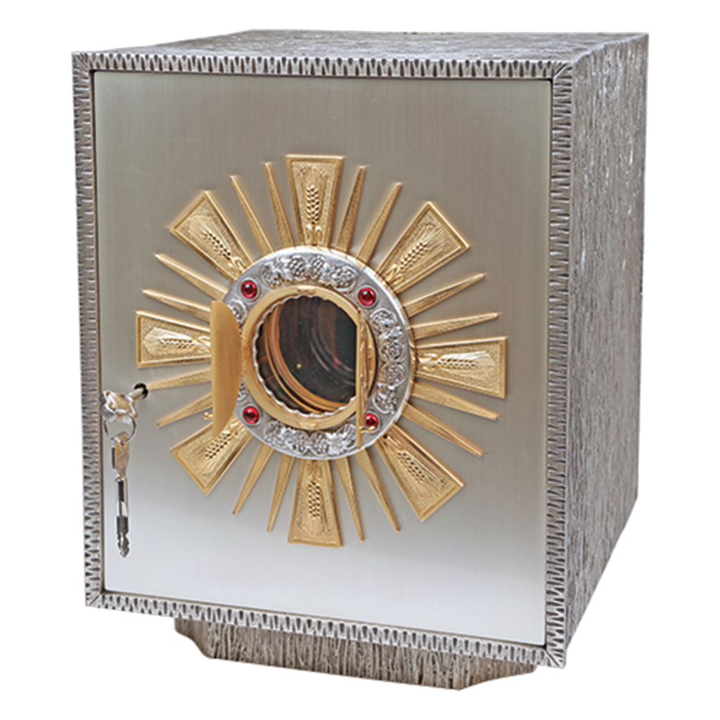 Koley's K657 oxidized silver tabernacle with gold rays – alternate view 2 of 2