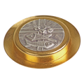 Koley's K661 gold plated pyx with silver emblem