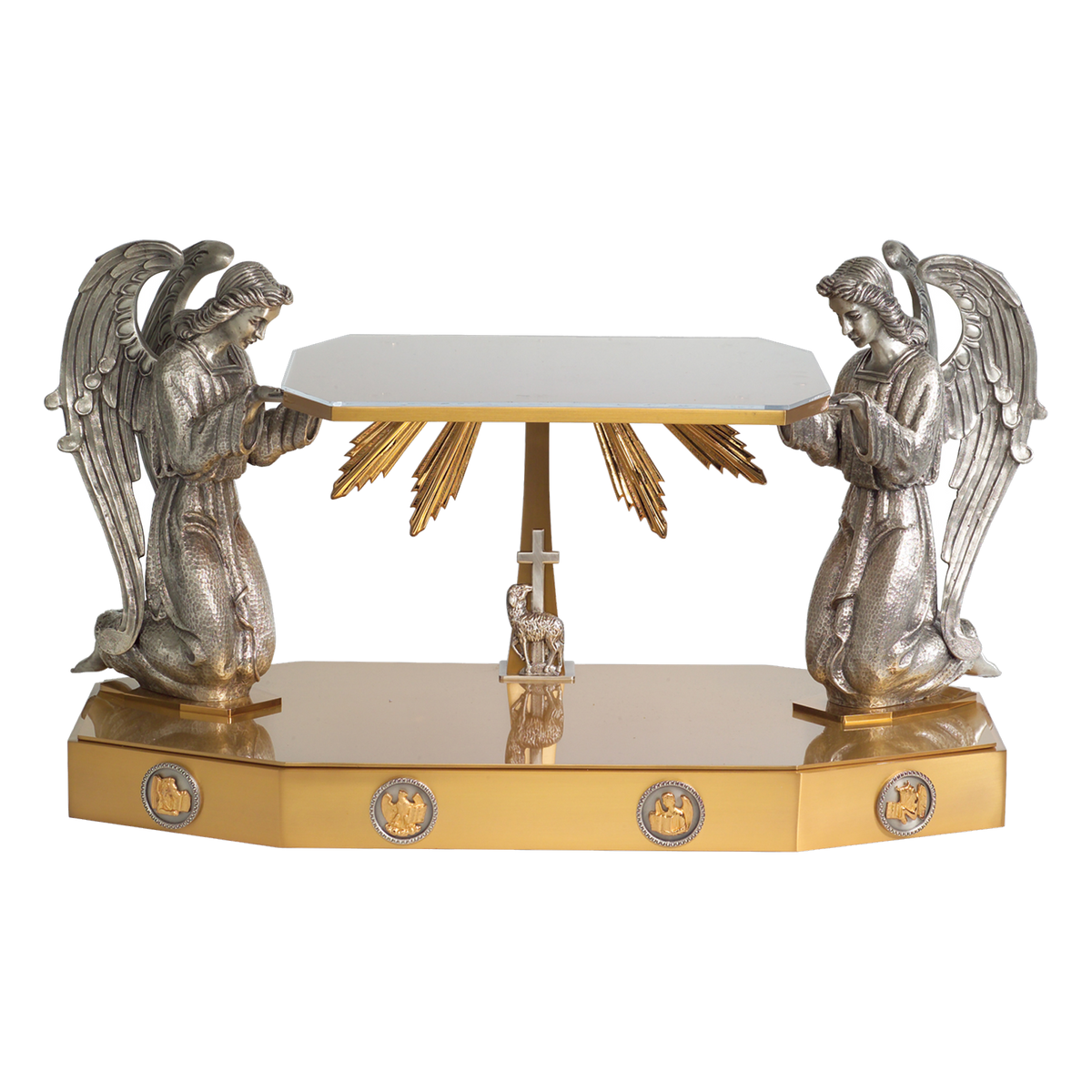 Koley's K673 gold thabor with large silver angels
