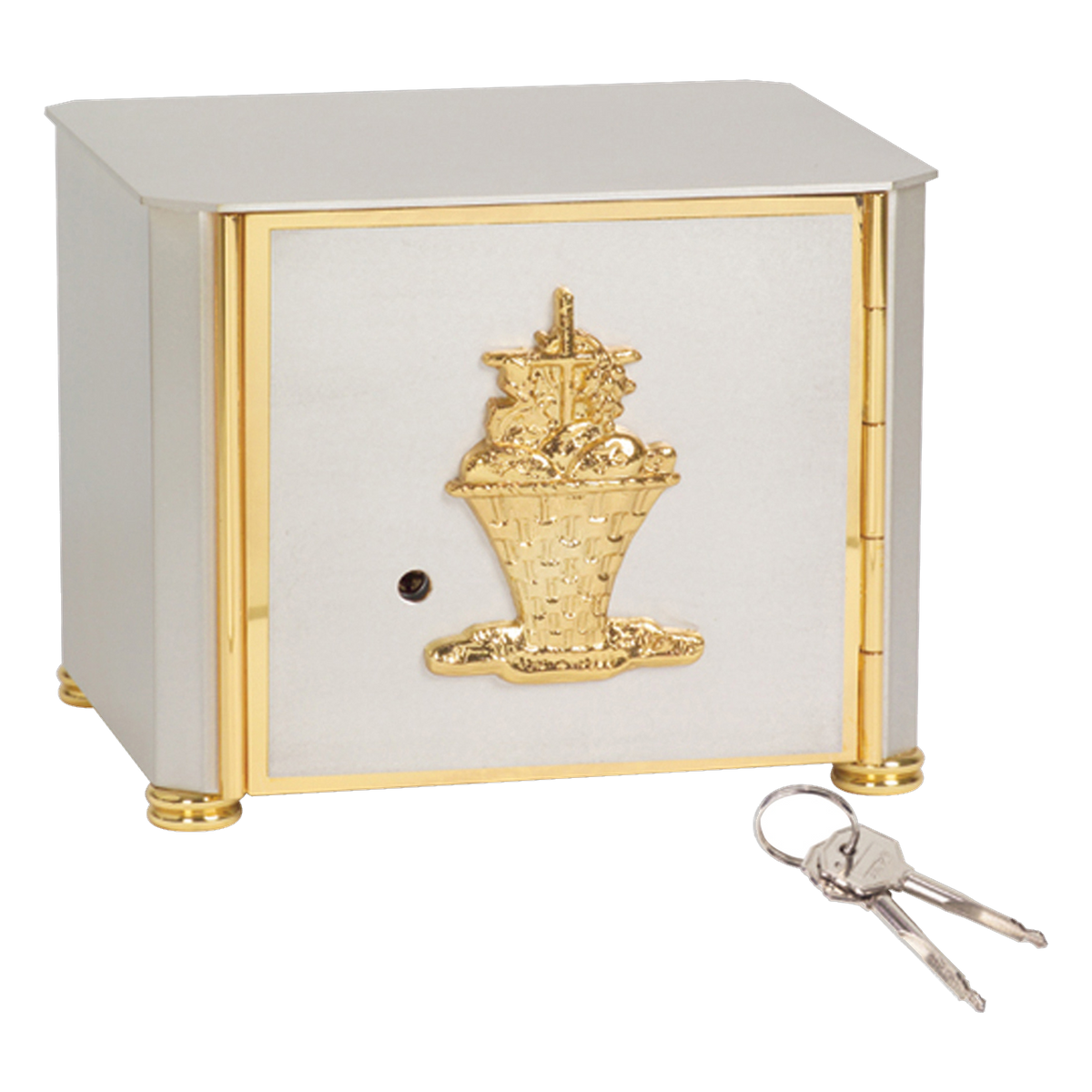 Koley's K676 silver plated tabernacle with gold basket design