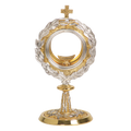 Koley's K679 gold and silver plated chapel monstrance with leaf detailing