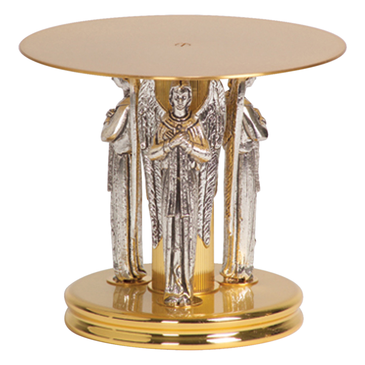 Koley's K681 two-tone gold thabor with three silver angels