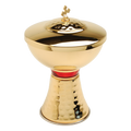Koley's K720 gold plated ciborium with red node