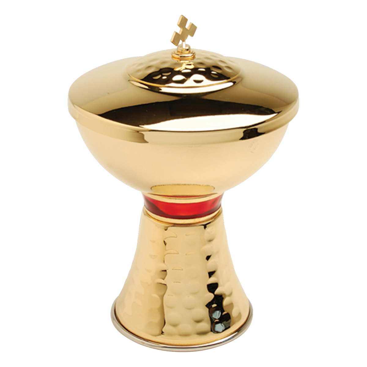 Koley's K720 gold plated ciborium with red node