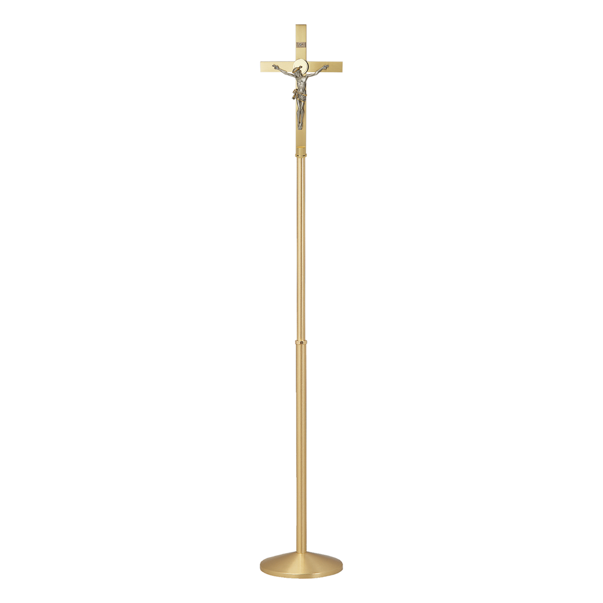 Koley's K730 satin brass processional crucifix