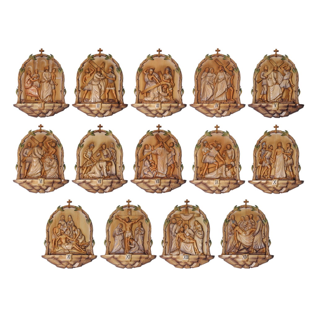 Koley's K788 Baroque hand carved Stations of the Cross