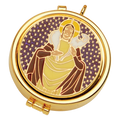 Koley's K83 gold plated pyx with enameled emblem
