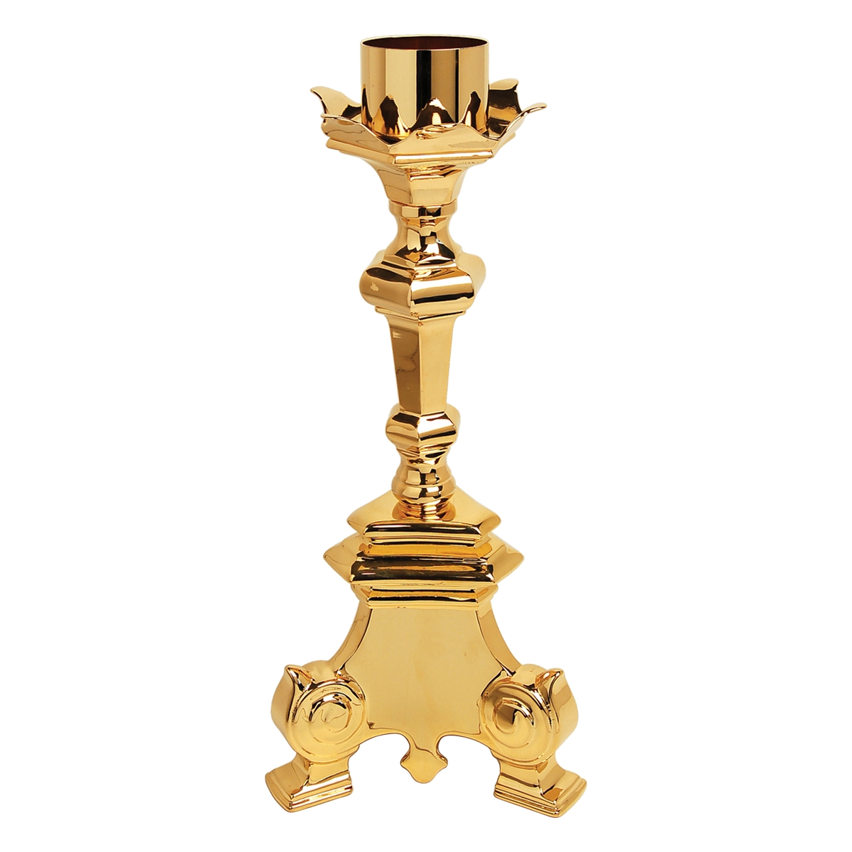 Koley's K875 gold plated paschal candle holder