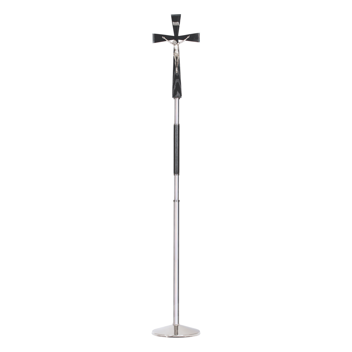 Koley's K932 stainless steel processional crucifix with wood cross