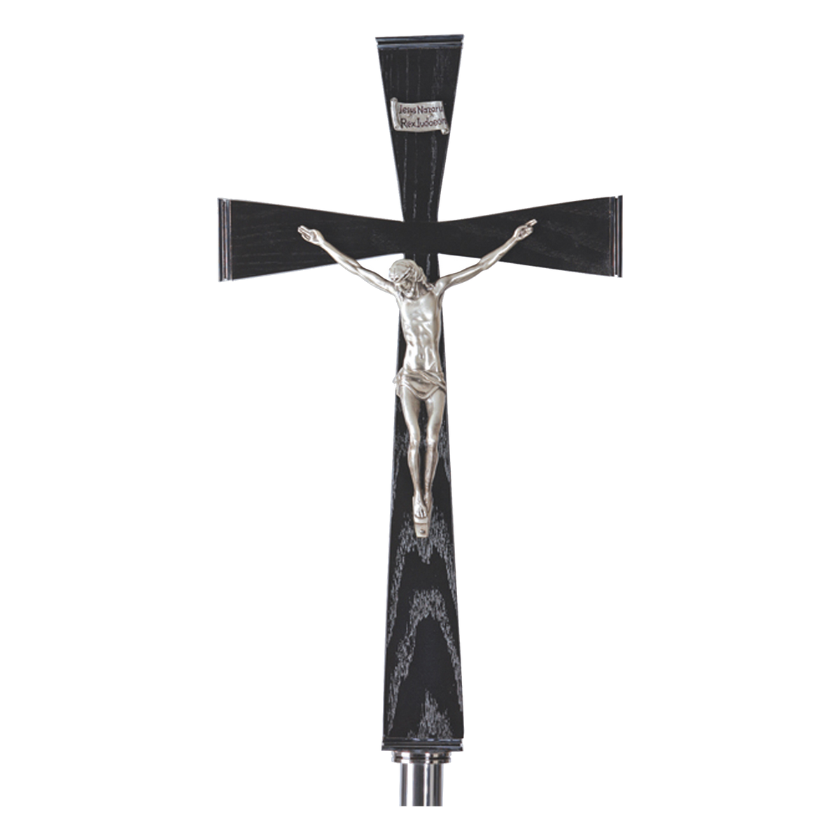 Koley's K932 stainless steel processional crucifix with wood cross – alternate view 2 of 2