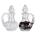 Koley's K955 crystal cruets with grape and pinwheel designs