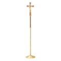 Koley's K960 satin bronze processional crucifix with walnut cross