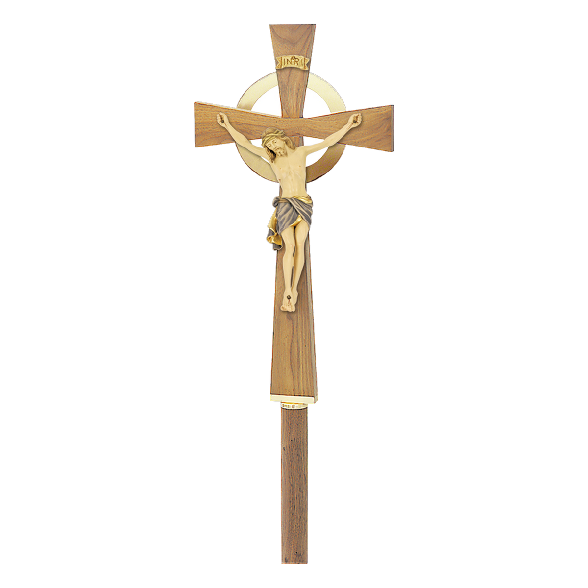 Koley's K960 satin bronze processional crucifix with walnut cross – alternate view 3 of 3