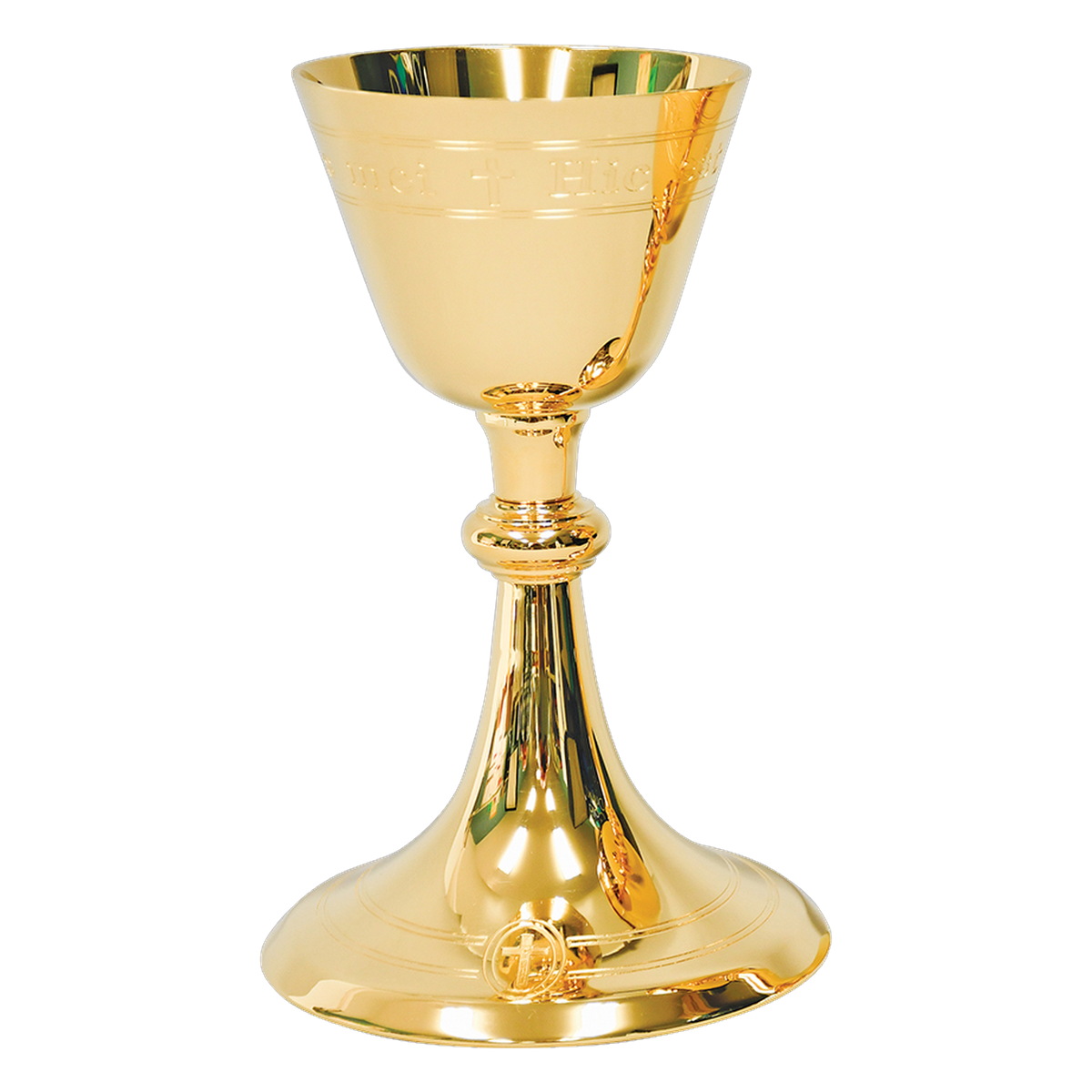 Koley's K974 gold plated chalice with engraved Latin inscription