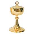 Koley's K975 gold plated ciborium with engraved Latin inscription