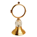 Koley's K982 gold plated chapel monstrance with crystal node