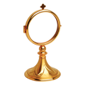 Koley's K983 gold plated chapel monstrance with fixed luna