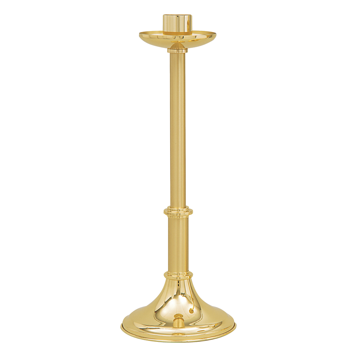 Koley's K99 low profile two-tone brass paschal candle holder