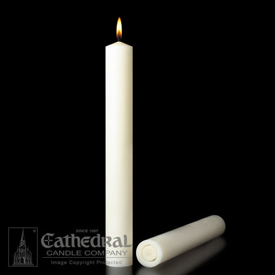 LARGE DIAMETER 51% BEESWAX ALTAR CANDLES