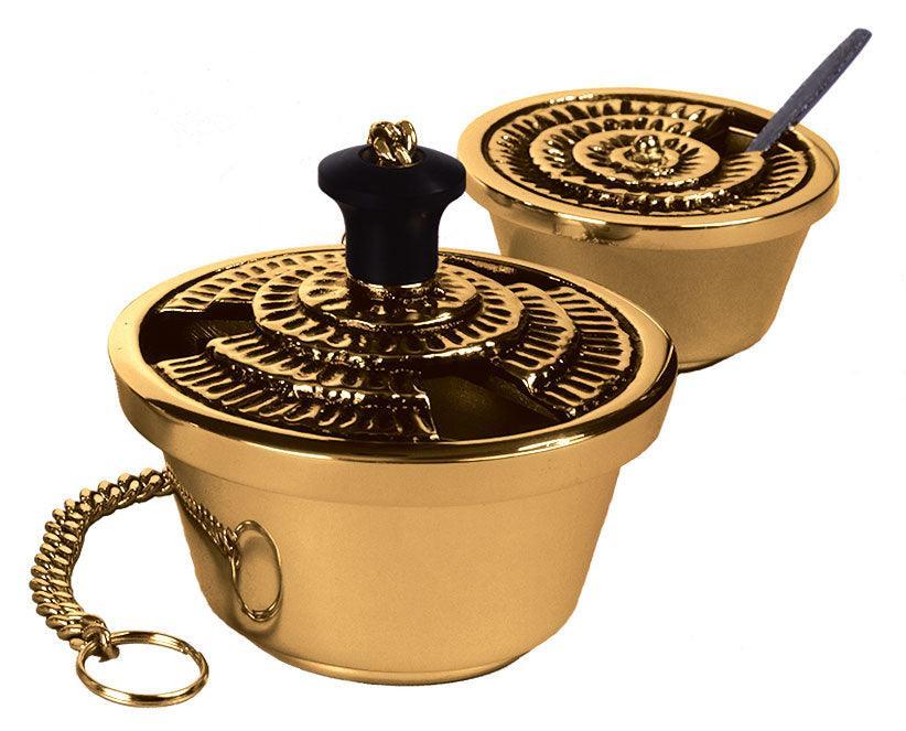 Excelsis Progressive Bronze 390-123 censer (thurible) and incense boat set