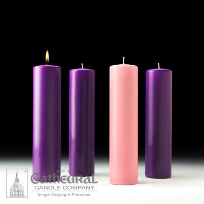 Stearine Pillar Advent Candles Cathedral Candle Company