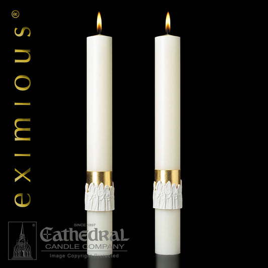 EXIMIOUS "TWELVE APOSTLES" COMPLEMENTING ALTAR CANDLES