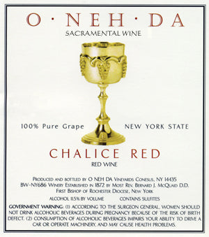 O*NEH*DA Chalice Red Altar Wine