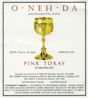O*NEH*DA Pink Tokay Altar Wine