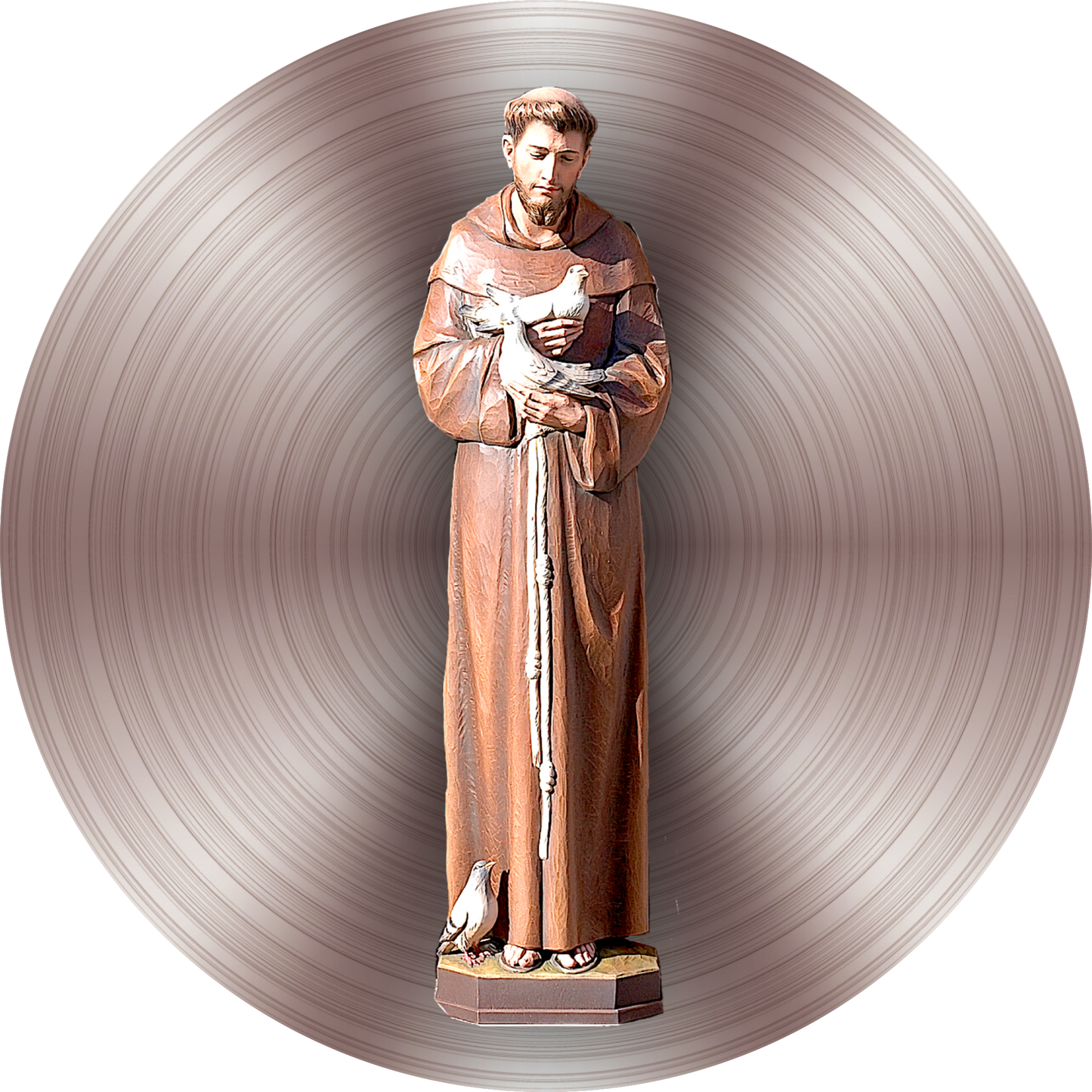 Custom Wood Carvings - St. Francis with Birds